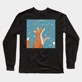 Cute Fox Long Sleeve T-Shirt